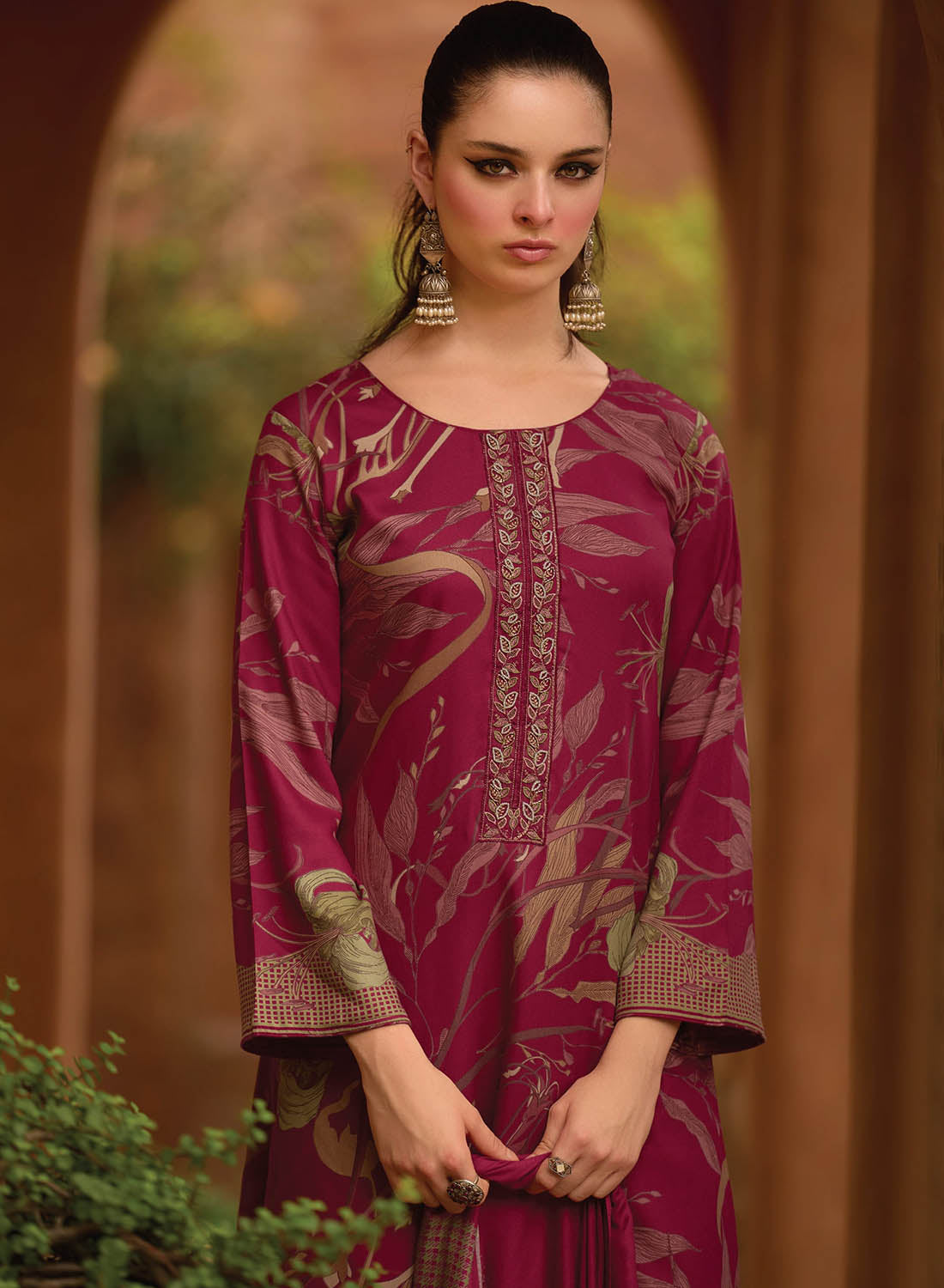 Fancy Pashmina Unstitched Winter Salwar Suit Set Dress Material