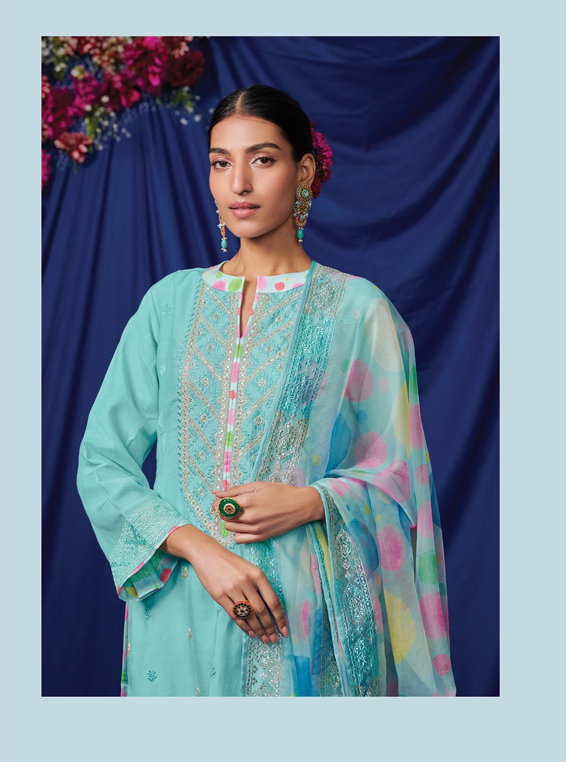 Kimora Pure Lawn Cotton Unstitched Salwar Suit Material