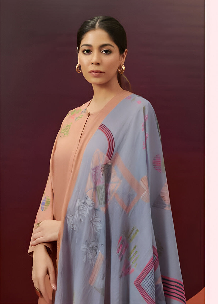 Printed Unstitched Cotton Satin Suit Fabric Material for Women S Nirukth