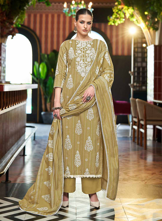 Latest Pure Lawn Cotton Unstitched Salwar Suit Material for Women