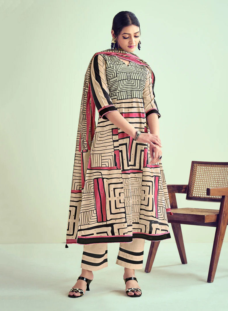 Unstitched Pure Cotton Printed Suit Dress Material for Women