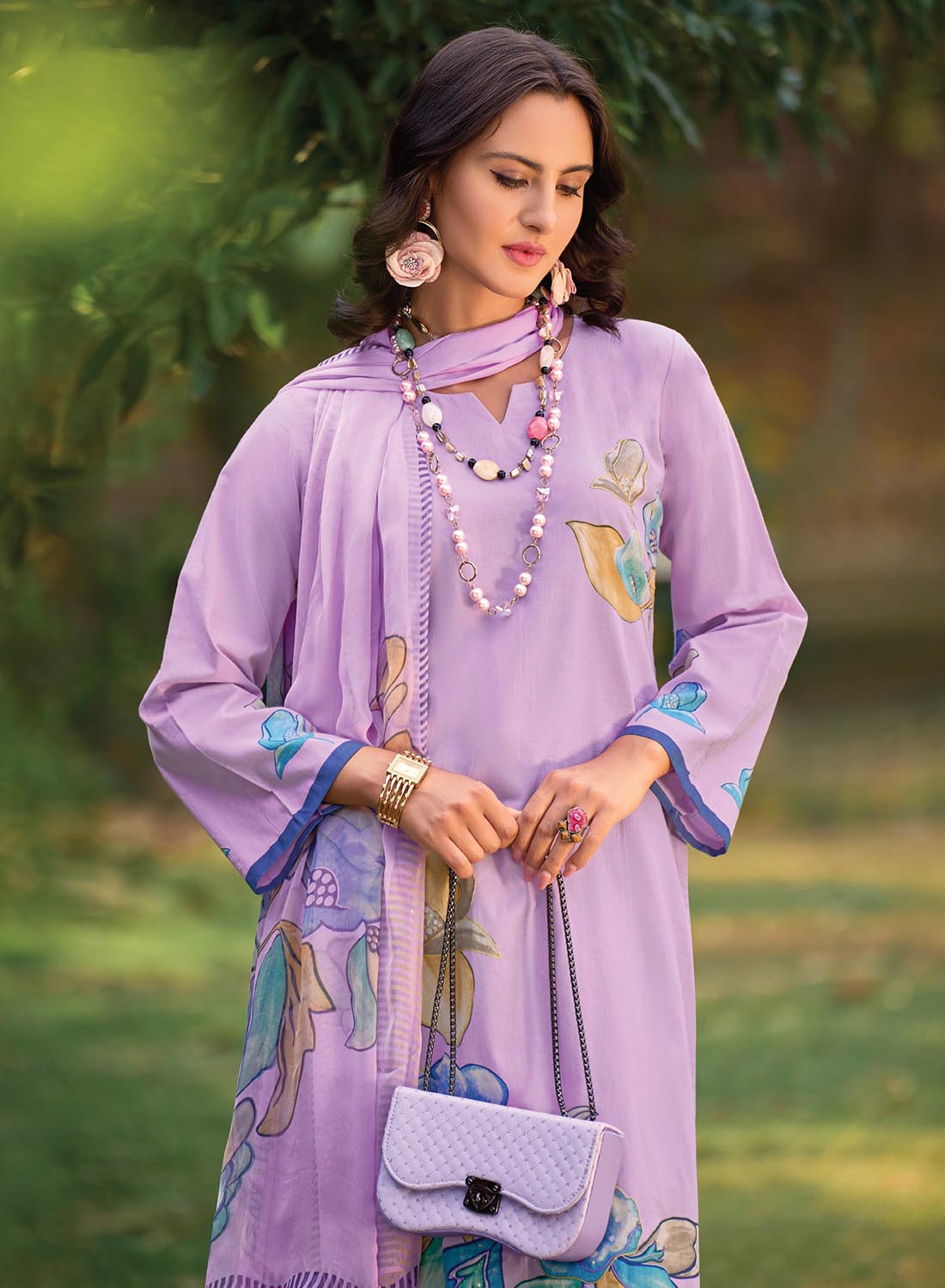 Kilory Pure Lawn Cotton Unstitched Suit Dress Material for Women