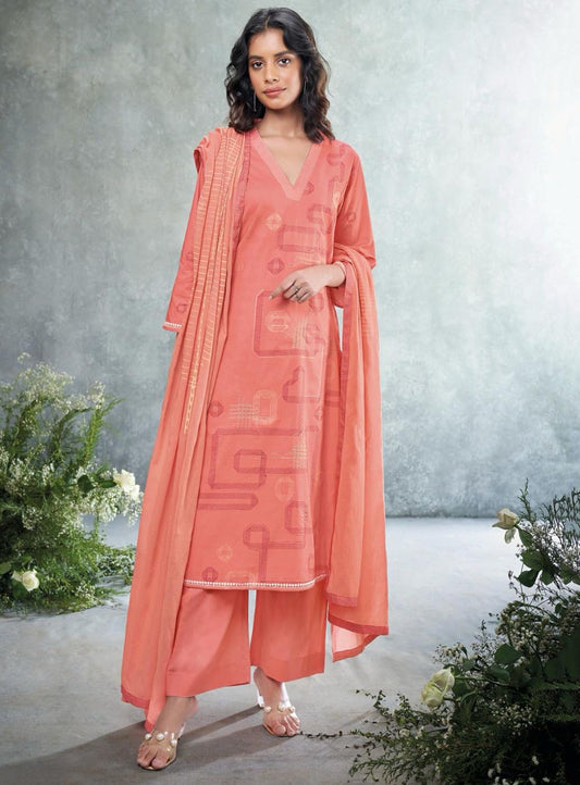 Ganga Pure Cotton Printed Unstitched Suit Dress Material for Women Ganga