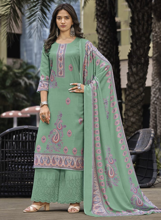 Pashmina Winter Unstitched Salwar Suit Set Material for Women