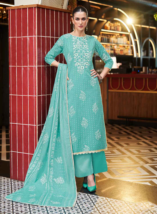 Pure Lawn Cotton Unstitched Salwar Suit Dress Material for Women