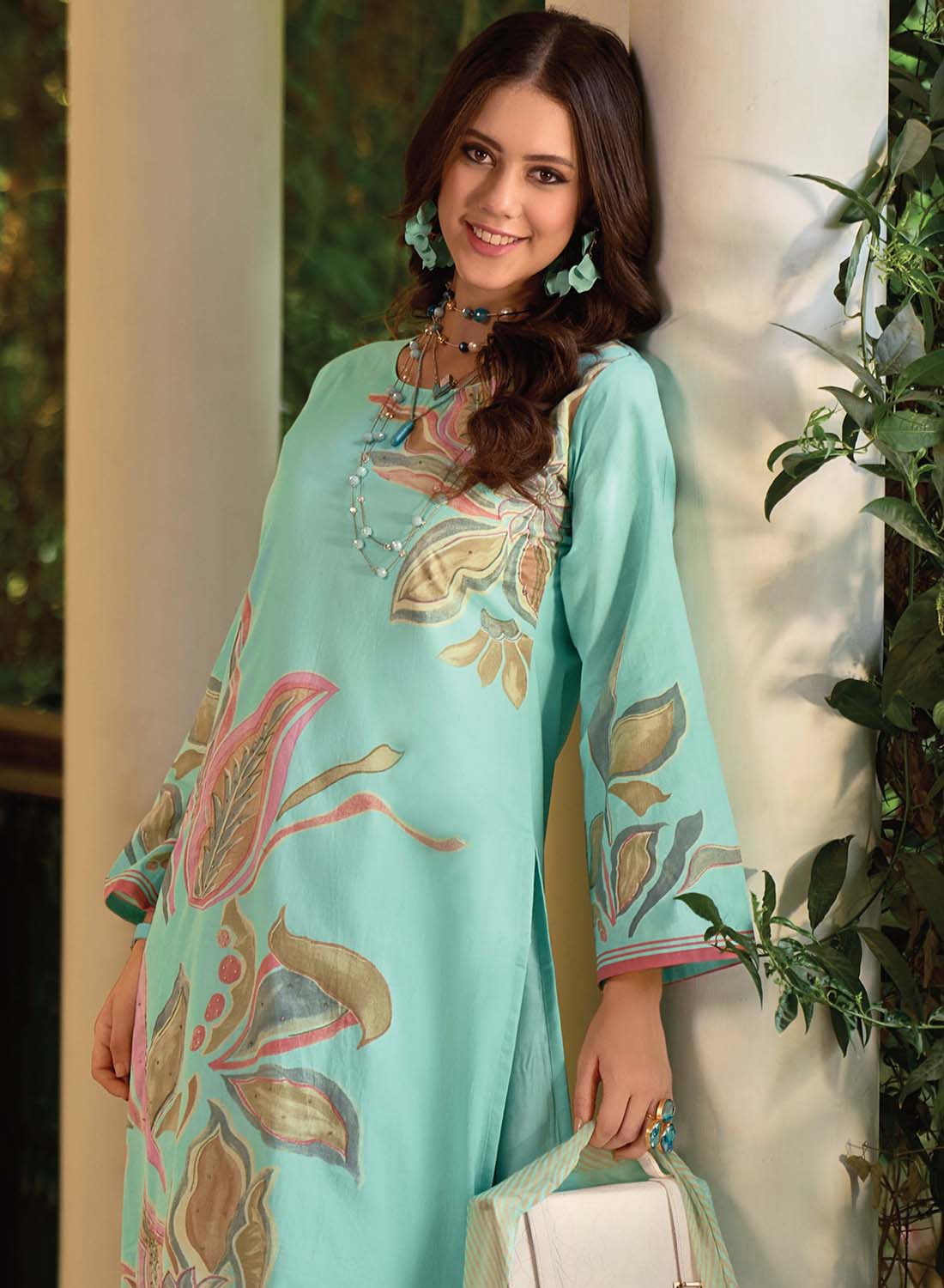 Kilory Pure Lawn Cotton Unstitched Salwar Suit Material for Women