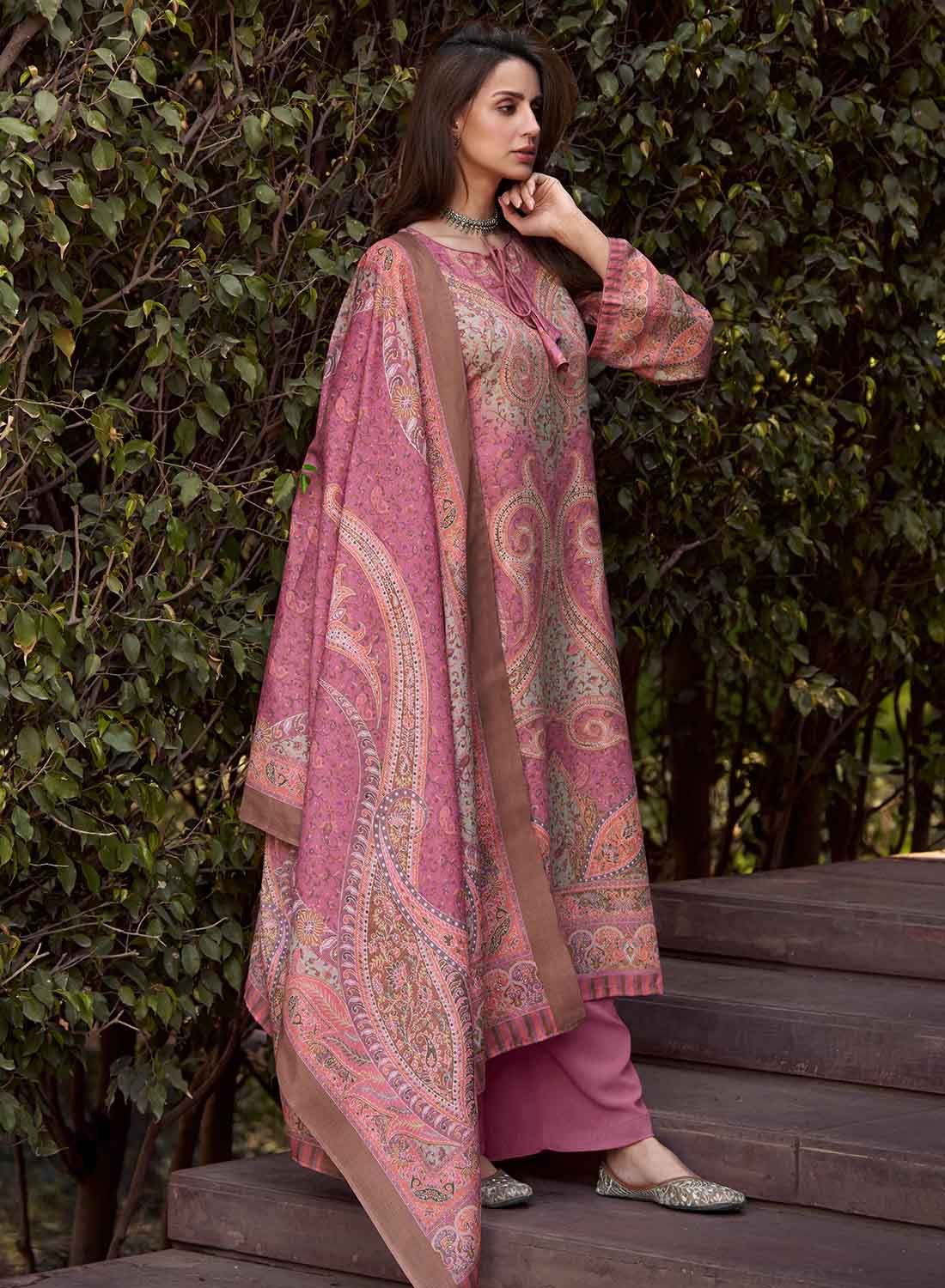 Mumtaz Arts Pure Cambric Cotton Printed Unstitched Suit Dress Material