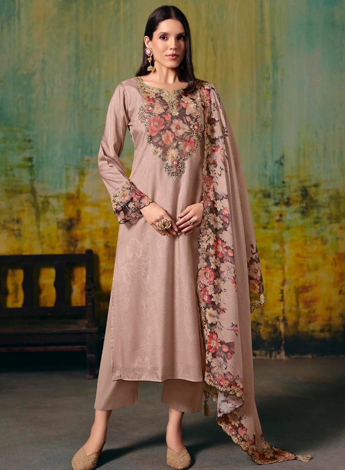 Party Wear Muslin Unstitched Salwar Suit Dress Material for Women
