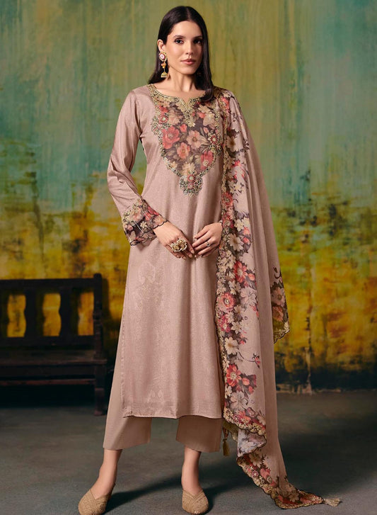 Party Wear Muslin Unstitched Salwar Suit Dress Material for Women