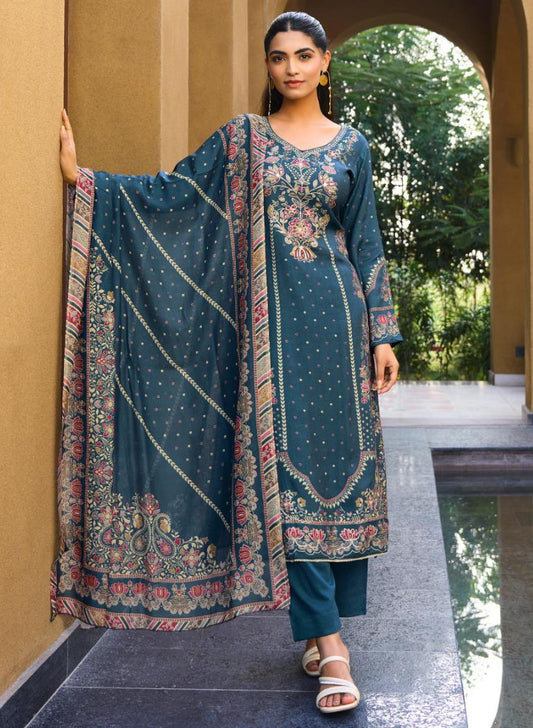 Party Wear Muslin Unstitched Suit Dress Material for Women