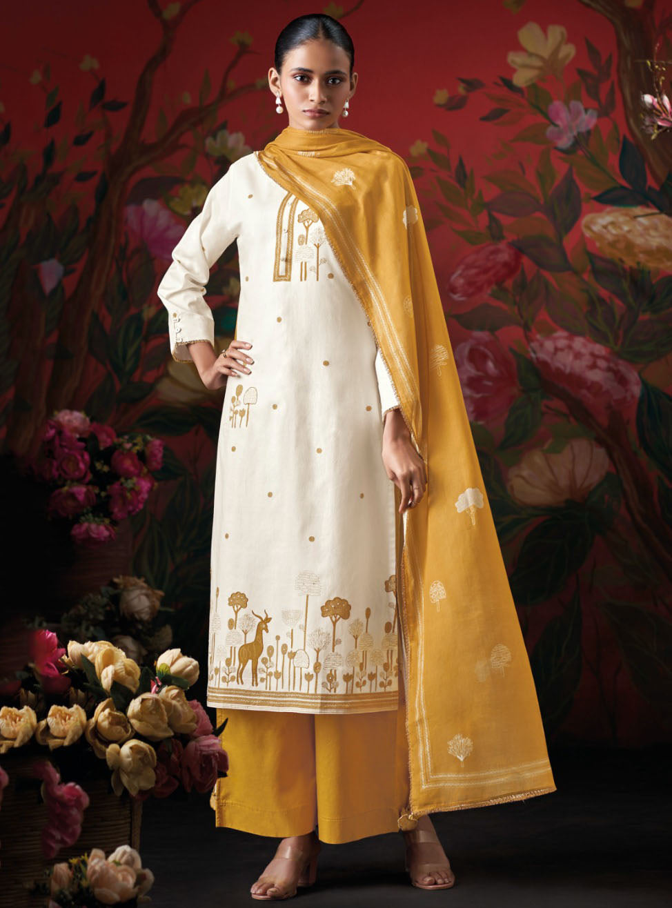 Ganga Premium Pure Cotton Unstitched Suit Material for Women