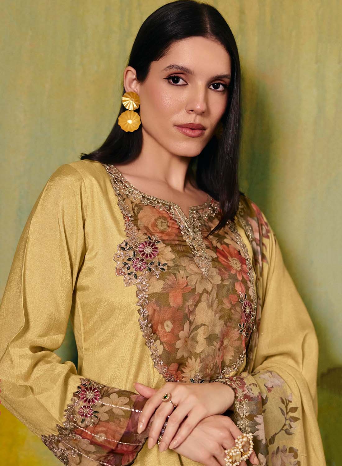 Party Wear Muslin Unstitched Salwar Suit Set Dress Material for Women