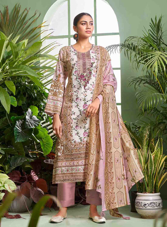 Pure Cotton Cambric Pakistani Print Unstitched Suit Material for Women