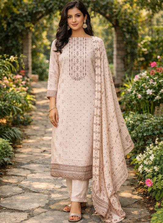 Daily Wear Pure Cotton Printed Unstitched Suit Dress Material for Women