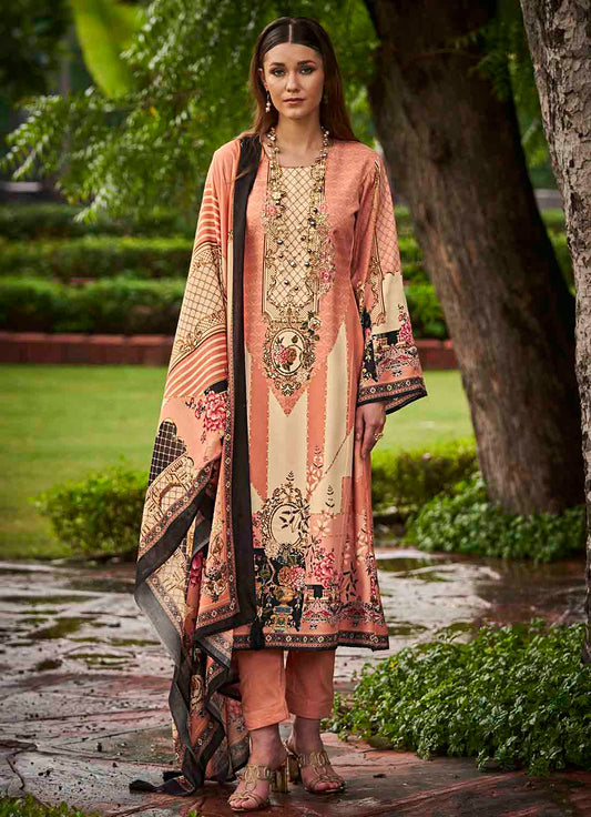Sadhana Unstitched Pashmina Winter Suit Materials for Ladies