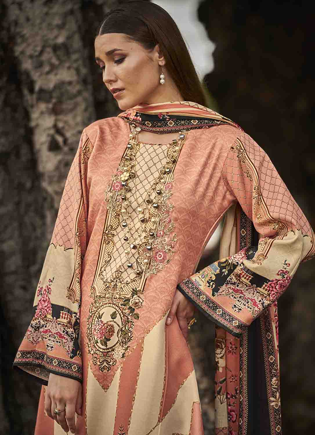 Sadhana Unstitched Pashmina Winter Suit Materials for Ladies Sadhana