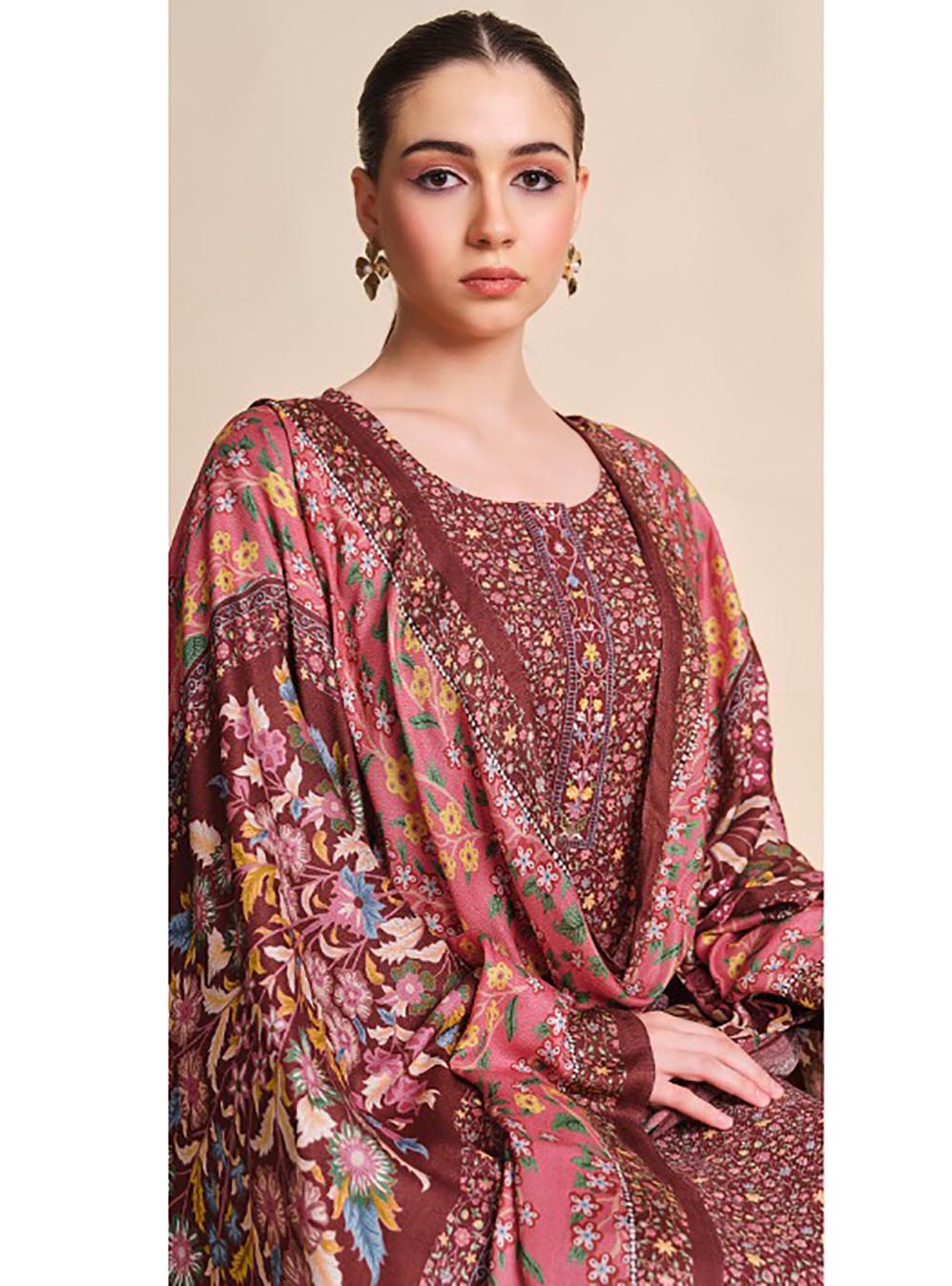 Ganga Unstitched Pashmina Winter Salwar Suit Material for Women