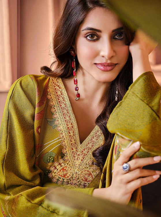 Fancy Viscose Pashmina Unstitched Winter Salwar Suit Dress Material