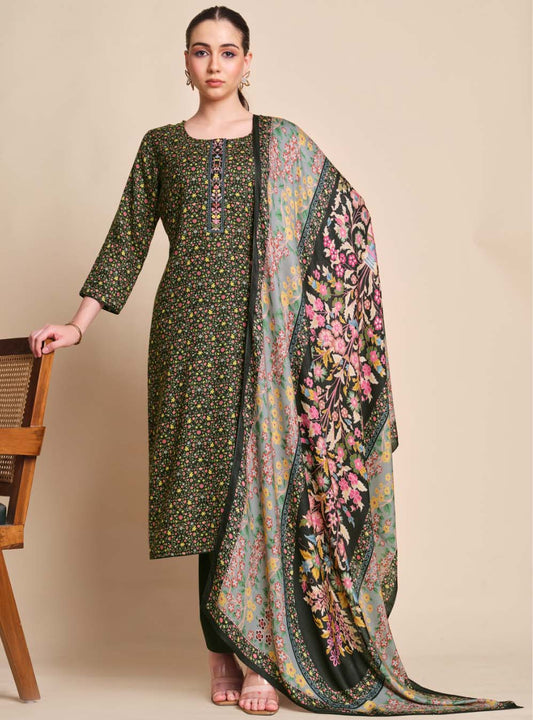 Ganga Unstitched Pashmina Winter Suit Dress Material for Women