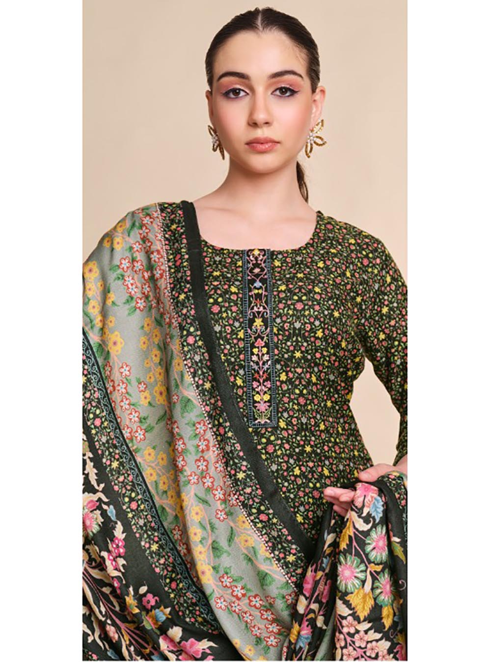 Ganga Unstitched Pashmina Winter Suit Dress Material for Women
