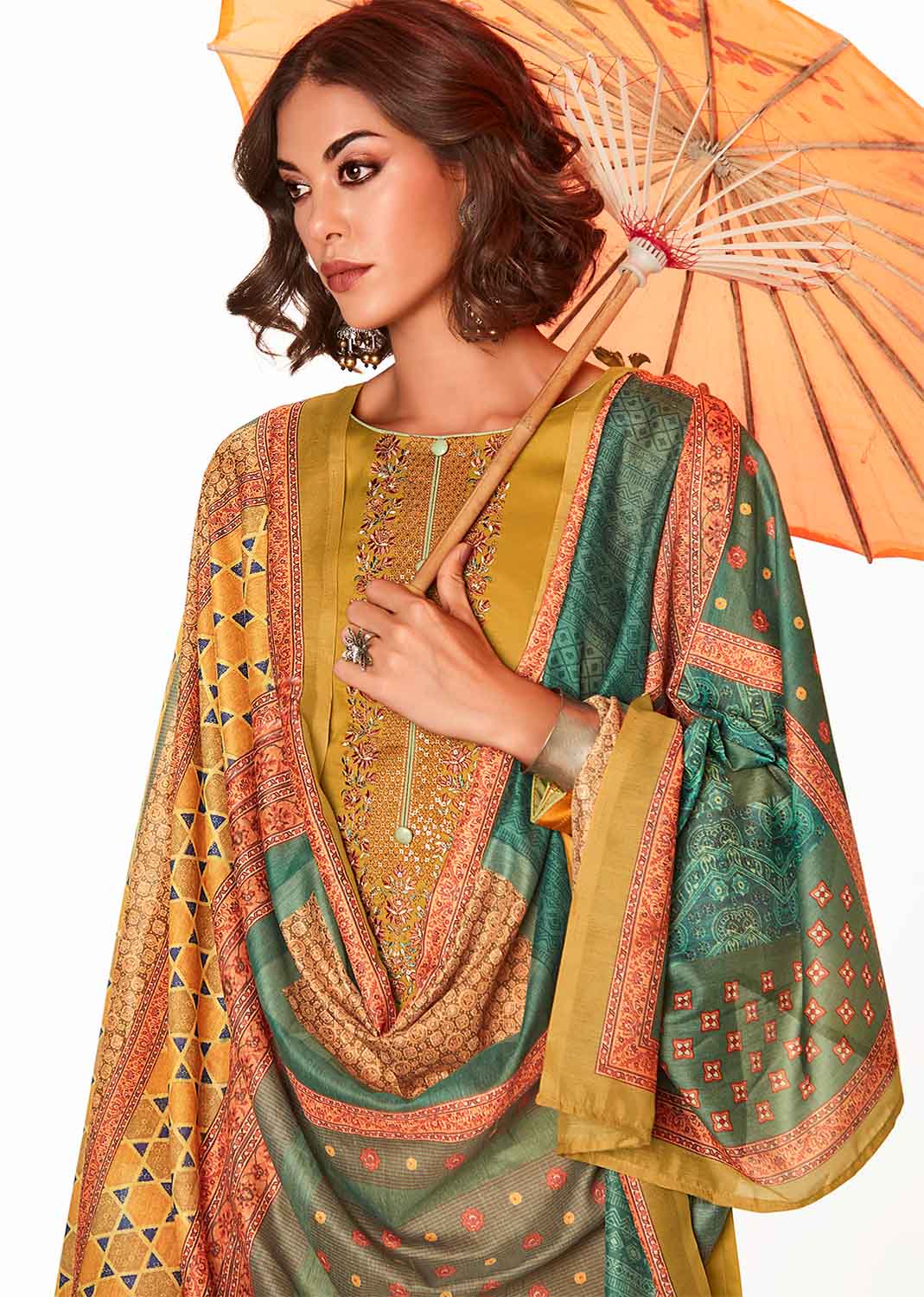 Mumtaz Arts Pure Cotton Satin Women Suit Dress Material Mumtaz Arts