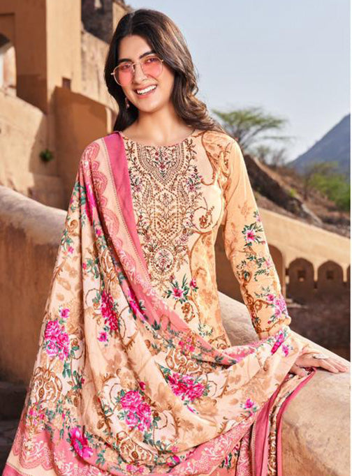 Pure Cotton Cambric Pakistani Print Unstitched Suit Material for Women