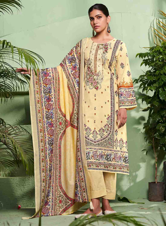 Pure Cotton Cambric Pakistani Print Unstitched Salwar Suit Material