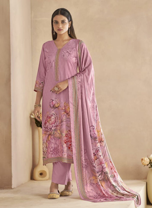 Rivaa Cotton Printed Unstitched Suit Dress Material for Women