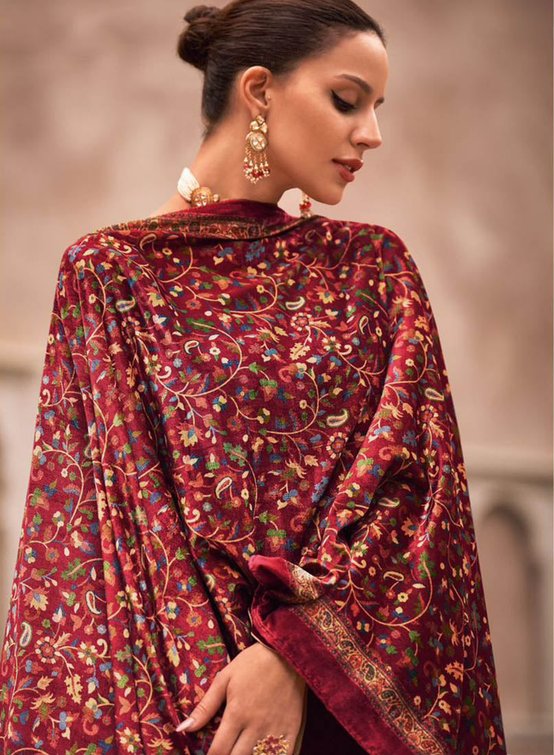 Mumtaz Arts Party Wear Velvet Salwar Suit Dress Material for Women Mumtaz Arts