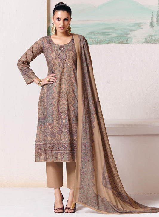 Pure Cotton Unstitched Salwar Suit Fabric Material with Muslin Dupatta