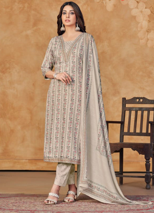 Rivaa Pashmina Unstitched Winter Suit Dress Materials for Women Rivaa