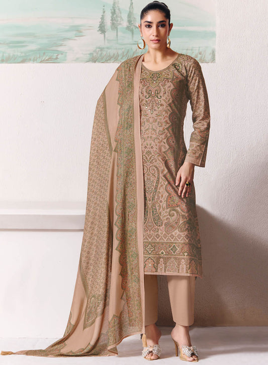 Pure Cotton Unstitched Salwar Suit Dress Material with Muslin Dupatta for Women
