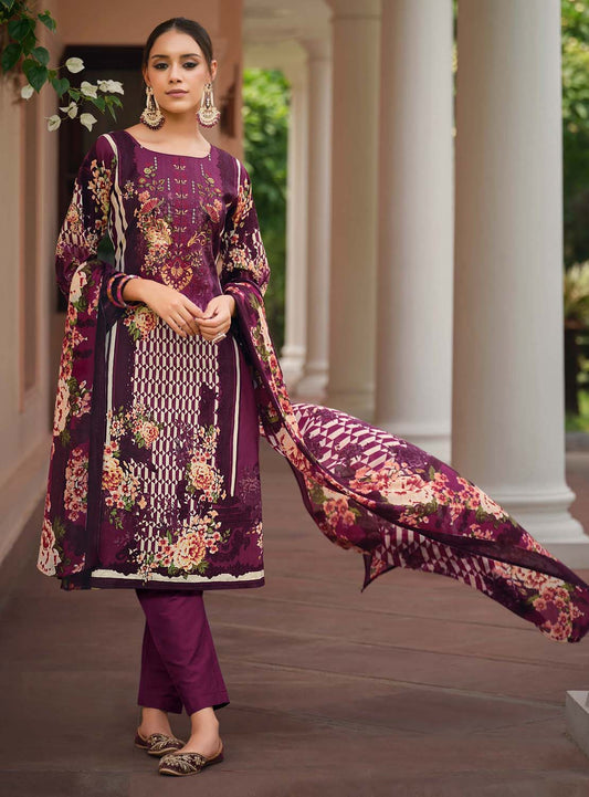 Belliza Latest Cotton Pakistani Print Unstitched Women Salwar Suit