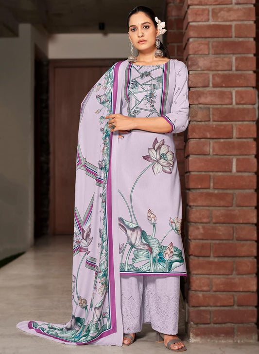 Rivaa Unstitched Pashmina Winter Woolen Suit Dress Material for Women