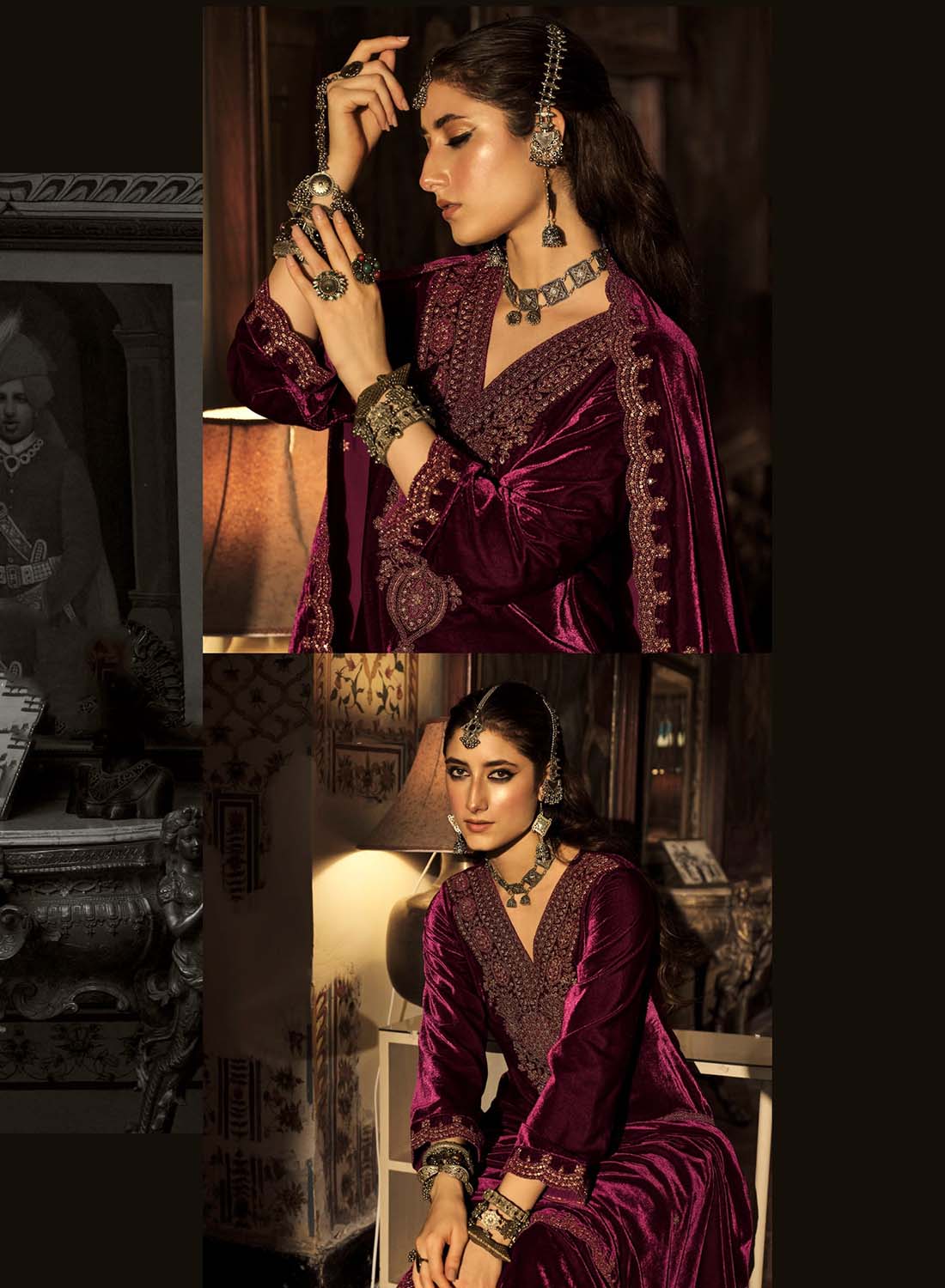 Party Wear Unstitched Winter Velvet Salwar Suit Material with Embroidery