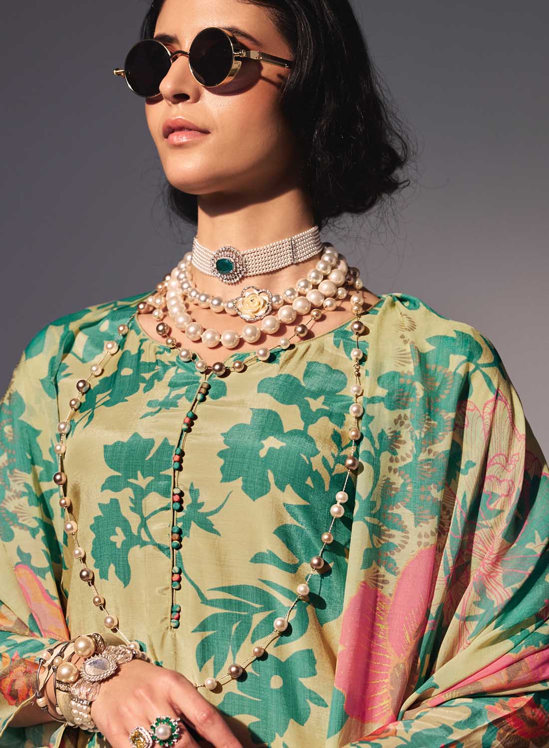 Muslin Silk Party Wear Unstitched Salwar Suit Fabric Material for Women