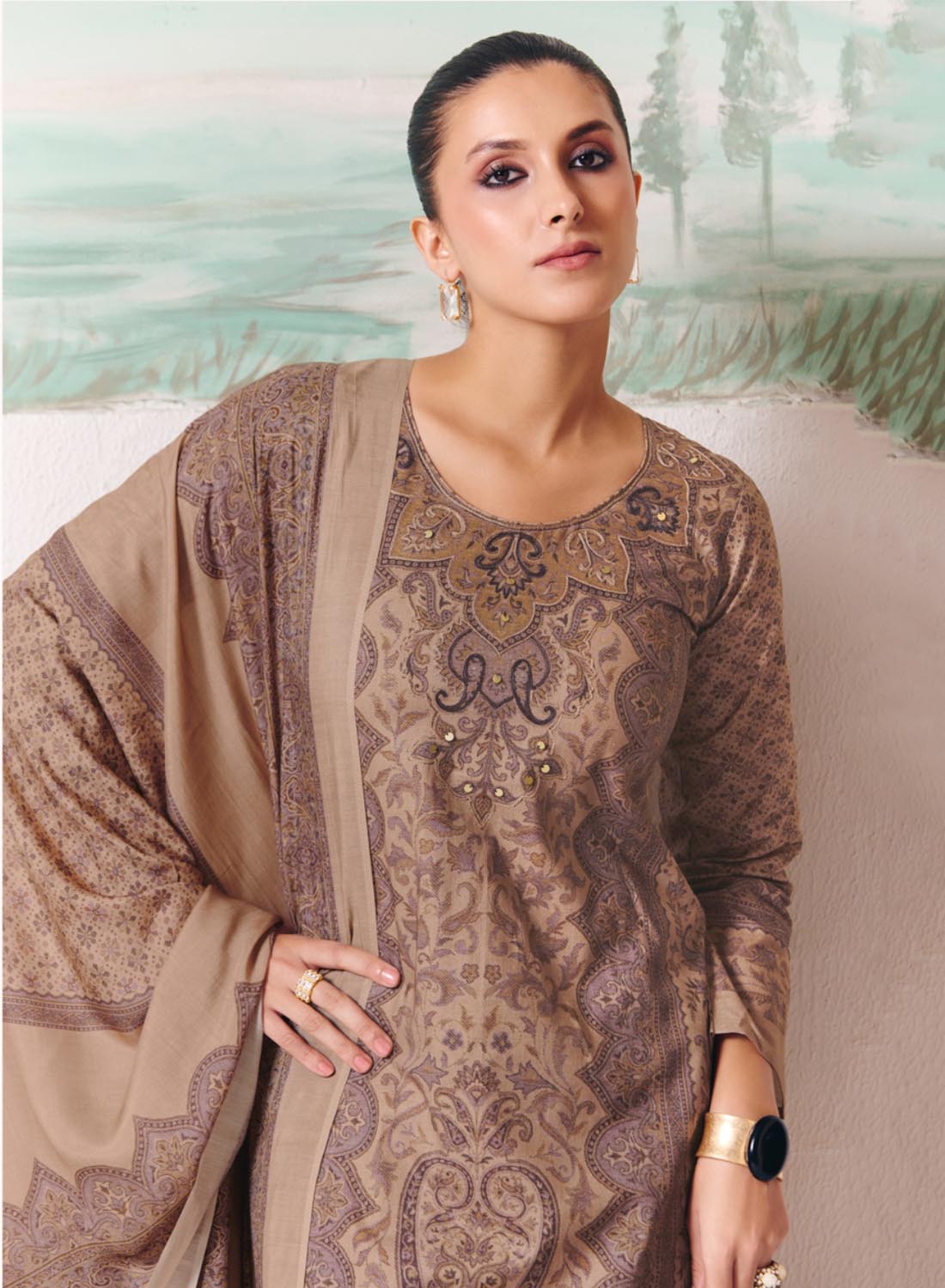 Pure Cotton Unstitched Salwar Suit Dress Material with Muslin Dupatta Women