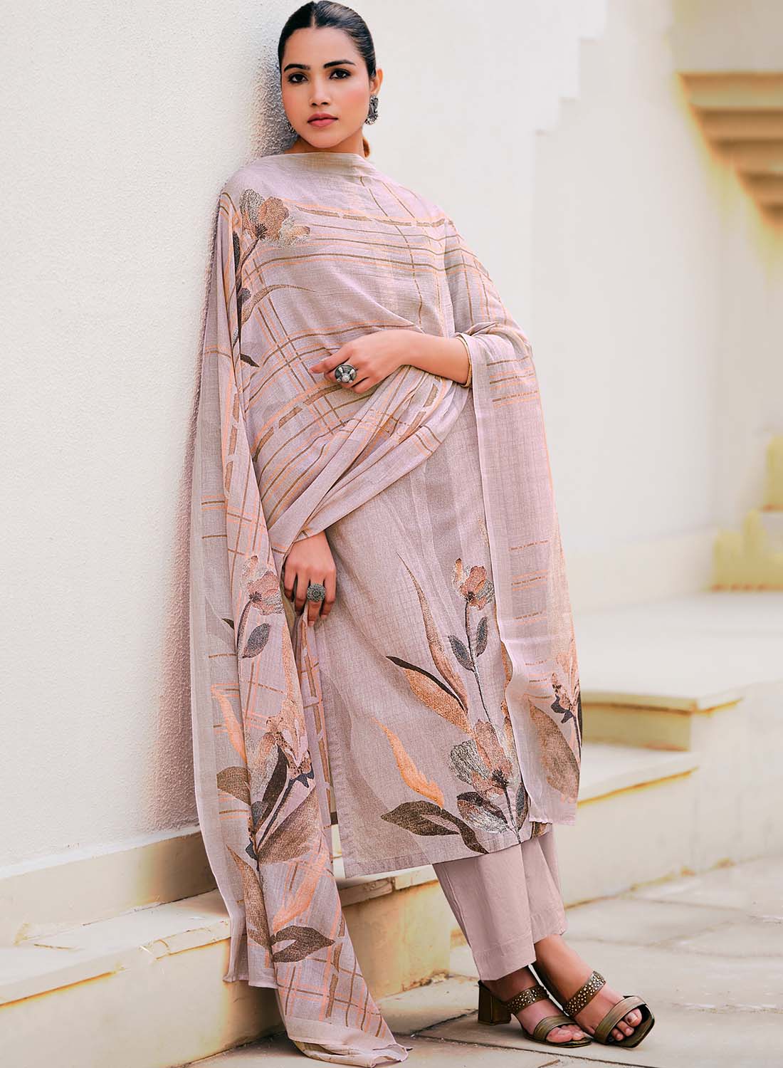 Unstitched Pure Cotton Suits Set Dress Material for Women