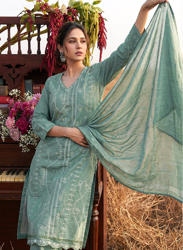 Pure Cotton Lawn Salwar Suit Unstitched Fabric for Ladies