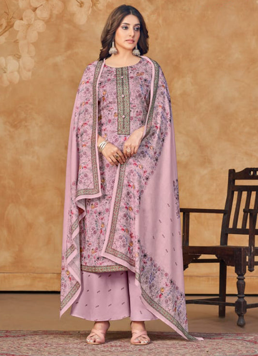 Rivaa Printed Pashmina Unstitched Winter Salwar Suit Dress Material Rivaa