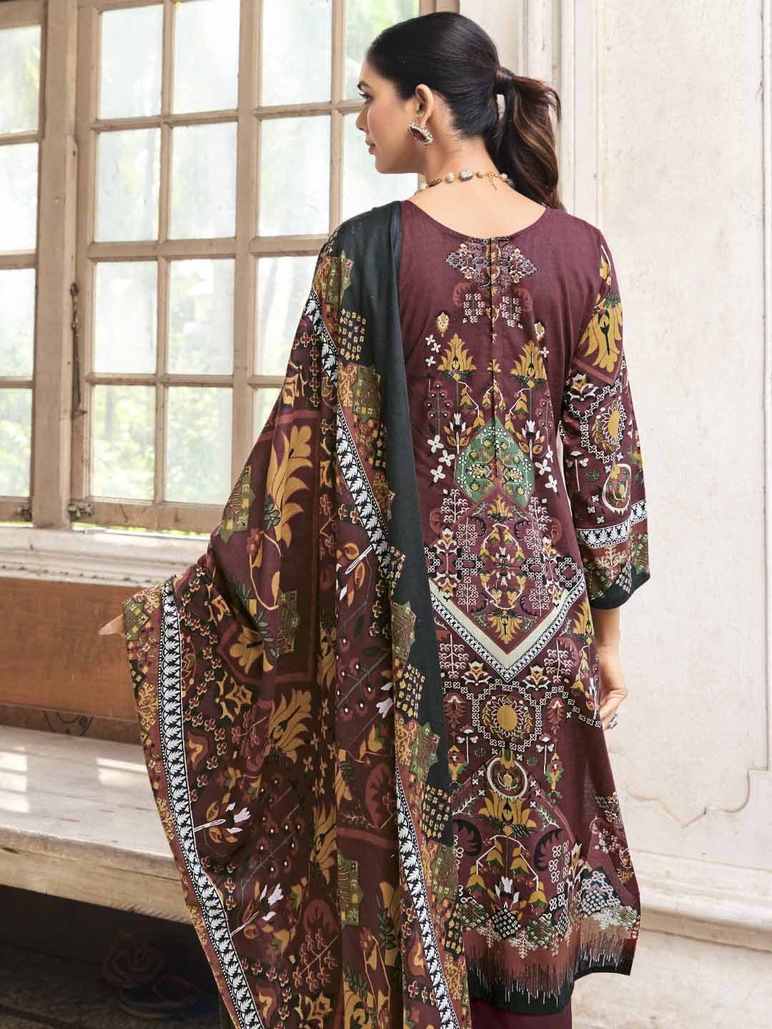 Belliza Pakistani Print Unstitched Women Cotton Suit Material Belliza