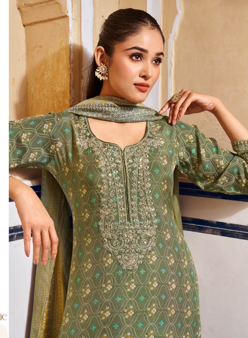 Party Wear Pure Muslin Unstitched Salwar Suit Dress Material