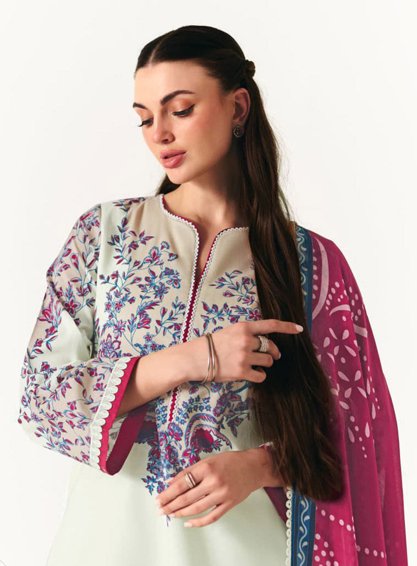 Premium Pure Cotton Lawn Unstitched Suit Material for Women