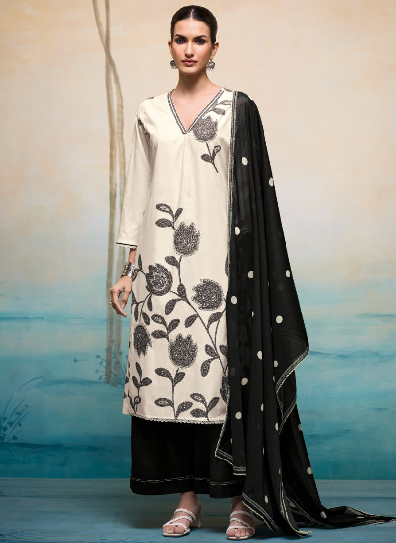 Ganga Pure Cotton Unstitched Cotton Suit Set Dress Material for Women