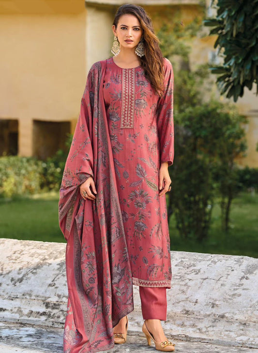 Fancy Handwork Pure Muslin Unstitched Suit Material for Women