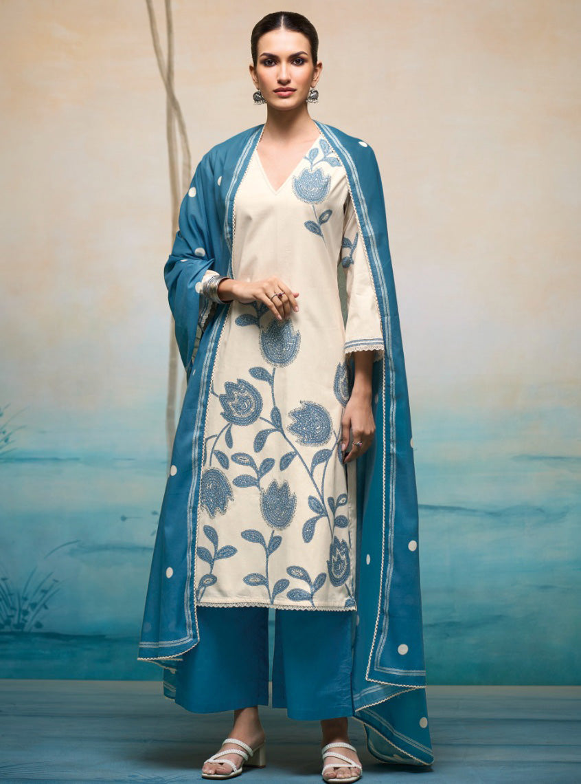 Ganga Pure Cotton Unstitched Cotton Suit Dress Material for Women
