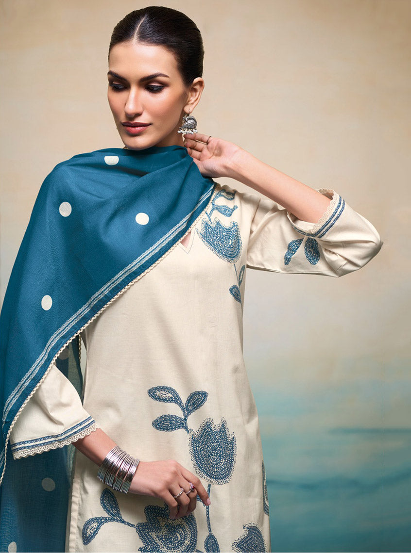 Ganga Pure Cotton Unstitched Cotton Suit Dress Material for Women