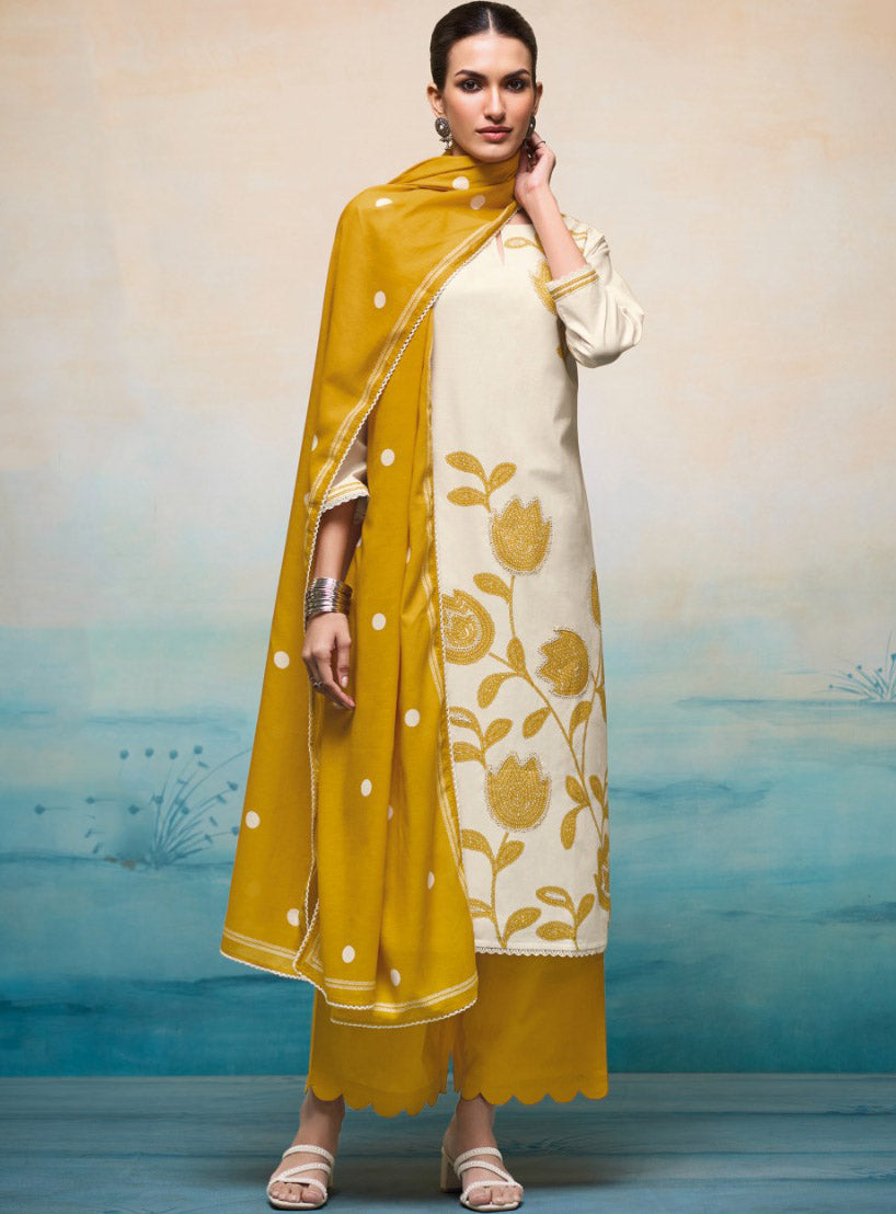 Ganga Pure Cotton Unstitched Salwar Suit Dress Material for Women