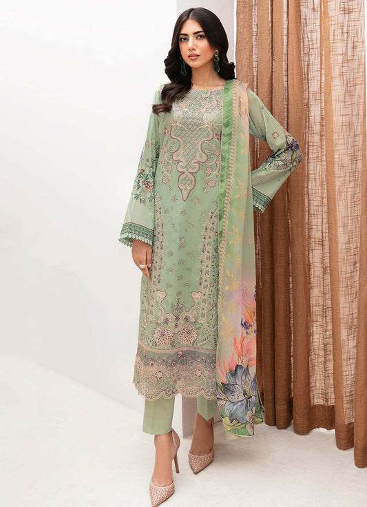 Ramsha Unstitched Pure Pakistani Lawn Suit for Women
