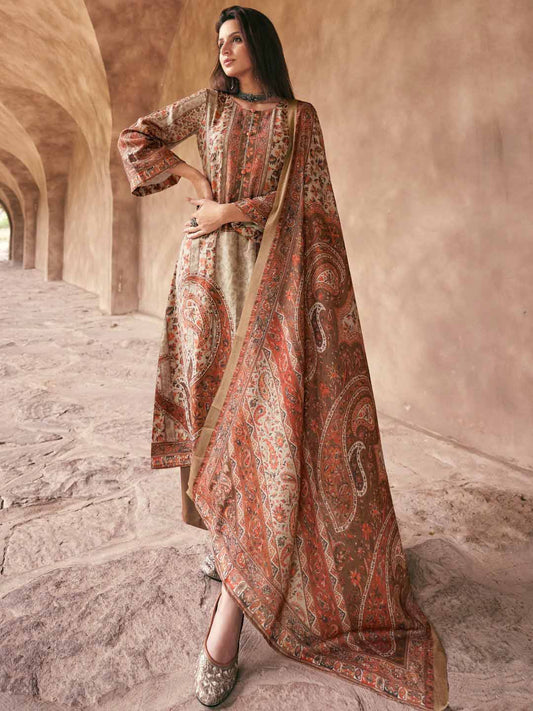 Mumtaz Arts Pure Lawn Cotton Unstitched Suit Dress Material for Ladies